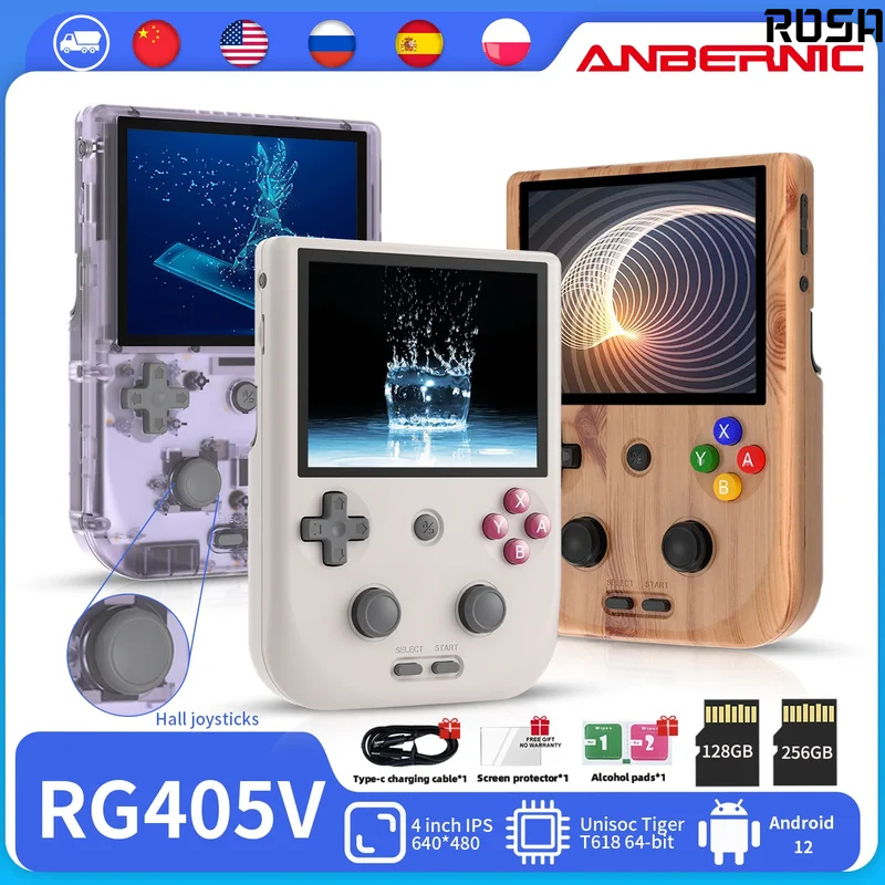 2025 ANBERNIC RG405V Video Handheld Game Console 4" IPS HD Touch Screen Android 12 System T618 64-Bit Wifi Portable Retro Game Player ราคา  10,790 บาท*ส่งฟรี