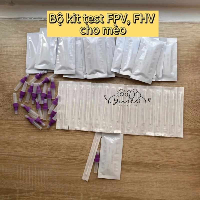 [Hỏa tốc] Bộ kit test Giảm bạch cầu (FPV), Herpes (FHV) ở Mèo