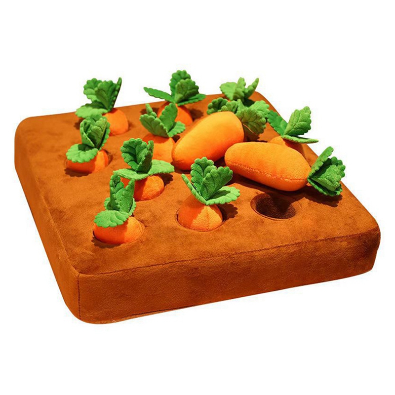 Carrot Plush Pet Vegetable Chew Toy to Improve Eating Habits Chew Dog Toy