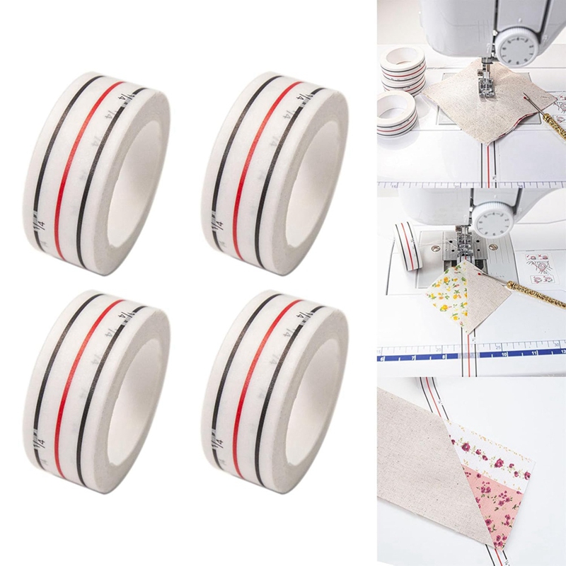 【dv9xr4bi】-4pcs Seamingly Seam Guide Instruction Tool Sewing Basting Tape Machine Sewing Machines Seam Tapes