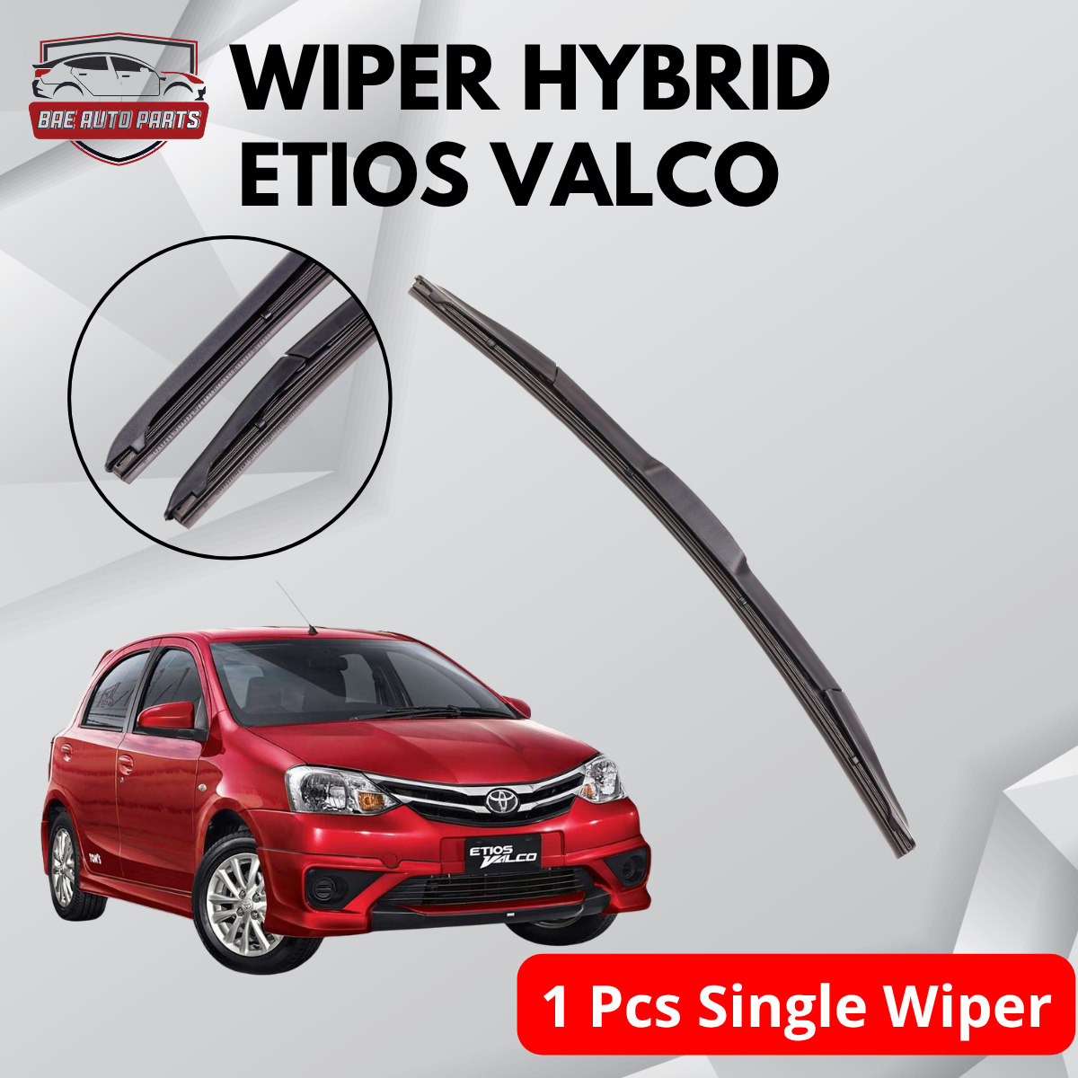 Toyota Etios Valco Hybrid Wiper Full Set Anti-Scratch Glass Cleaner Harga 42,000 rupiah*Gratis Ongkir