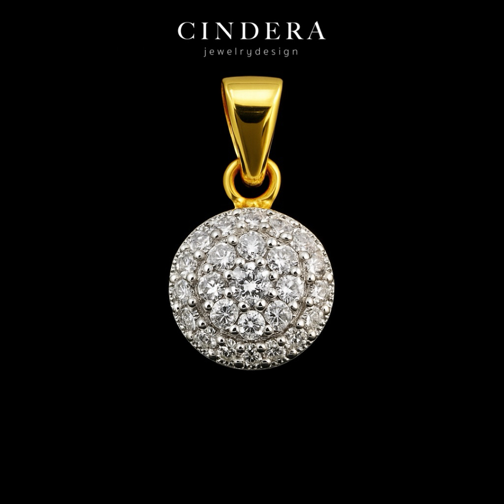 เครื่องประดับแฟชั่น Cindera Jewelry Design จี้เพชรทองคำแท้ รุ่น กระจุกกลม ตัวเรือนทอง 9K ITALY 375 มีใบรับประกันสินค้า ราคา 10,200 บาท*ส่งฟรี