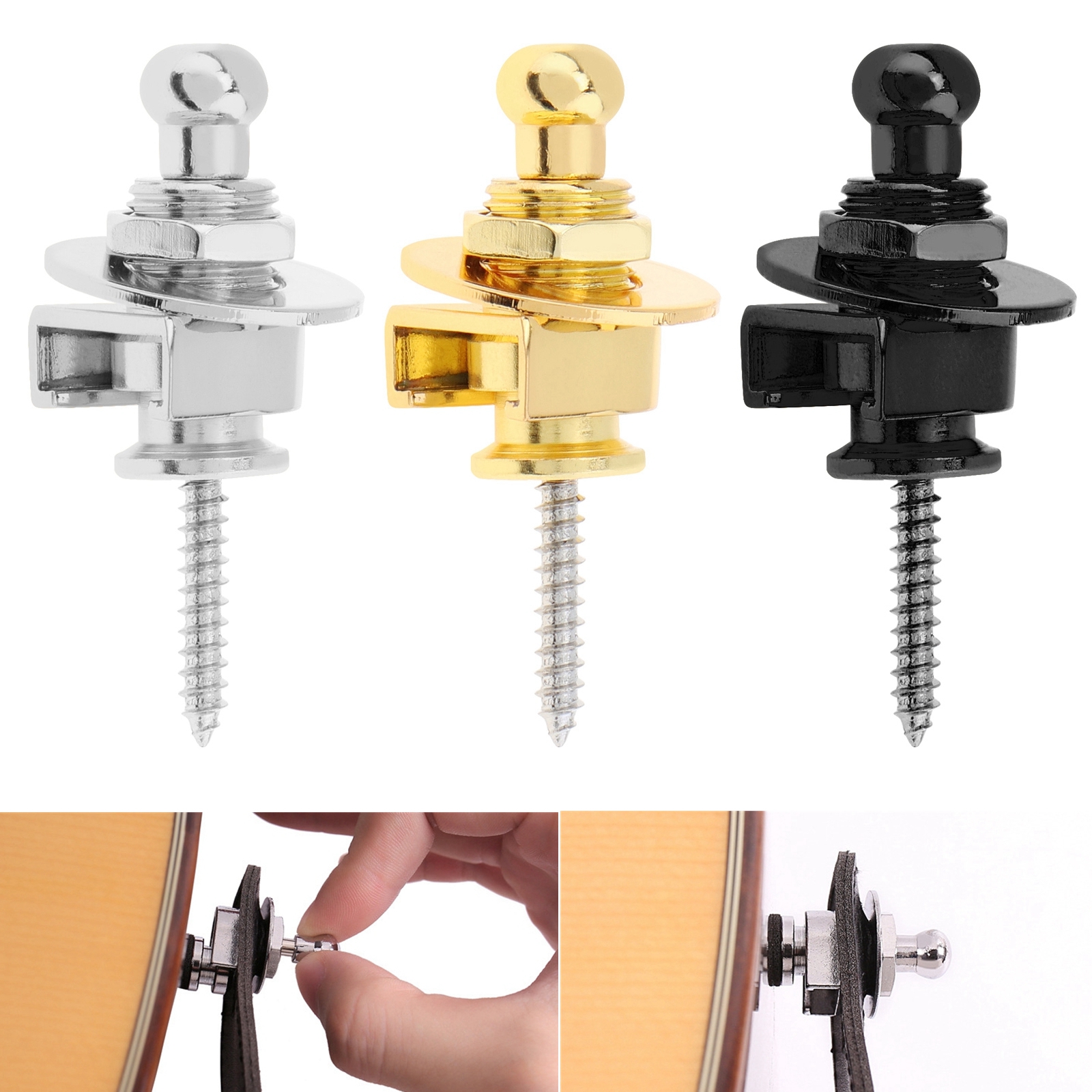 1 cái dây đeo đàn guitar nút khóa nhanh chóng phát hành hợp kim đồng Guitar khóa chốt khóa dây đeo nút khóa cho guitar thùng guitar điện đàn bass