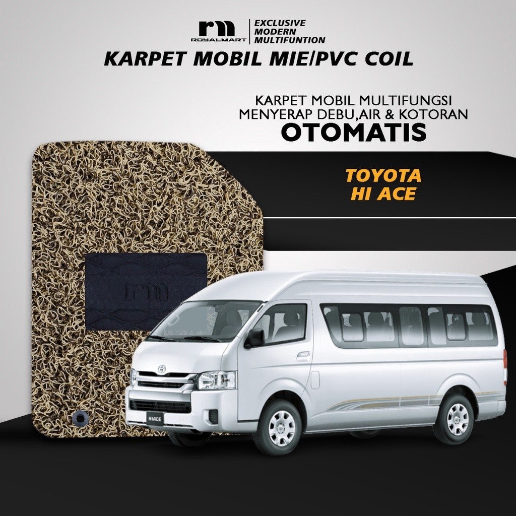 Royal Mart Karpet Mobil TOYOTA HI ACE FULL BAGASI 2 WARNA/Carpet Mie Bihun Premium Keset PVC Anti Slip Aksesoris Interior Mobil Harga 3,901,670 rupiah*Gratis Ongkir