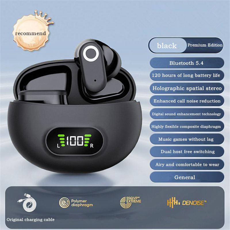 Original Bluetooth 5.3 Earphones TWS Wireless Headphones with LED Display Stereo Headsets Touch Control Earbuds Noise Reduction Giá  155,176 Đồng*Miễn phí vận chuyển