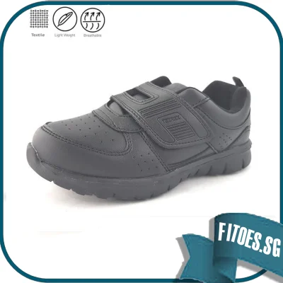 INSTOCK BNIB Velcro School Shoes Teerex Black