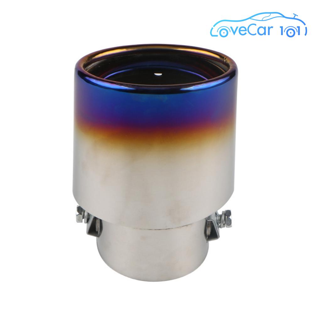 63mm Car Exhaust Muffler Tip Stainless Steel Car Oval Rear Exhaust 1.5L-2.2L Exhaust Burnt Tip Car Modification Supplies ราคา 107 บาท*ส่งฟรี