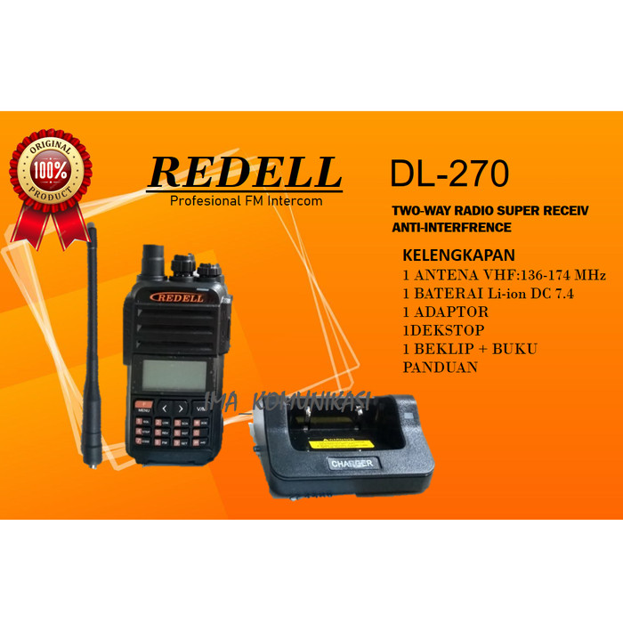 REDELL DL-270 VHF Harga  610,000 Ringgit*Penghantaran Percuma