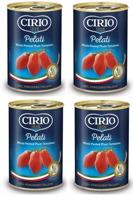 Cirio Whole Peeled Tomato, 4 cans x 400g (Free Delivery)