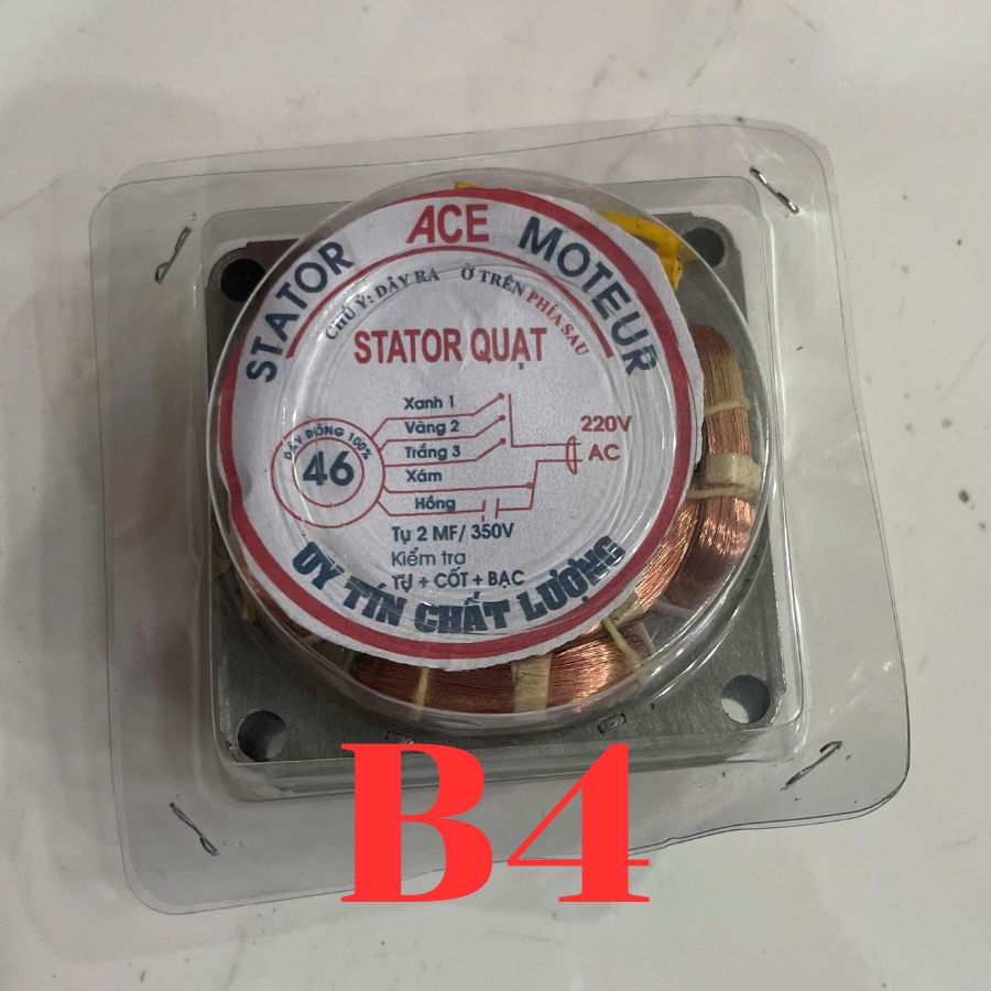 stator lốc quạt gió B3 B4 B5 đường kính 46 (dây đồng) - Linh kiện điện tử Quỳnh Diễn