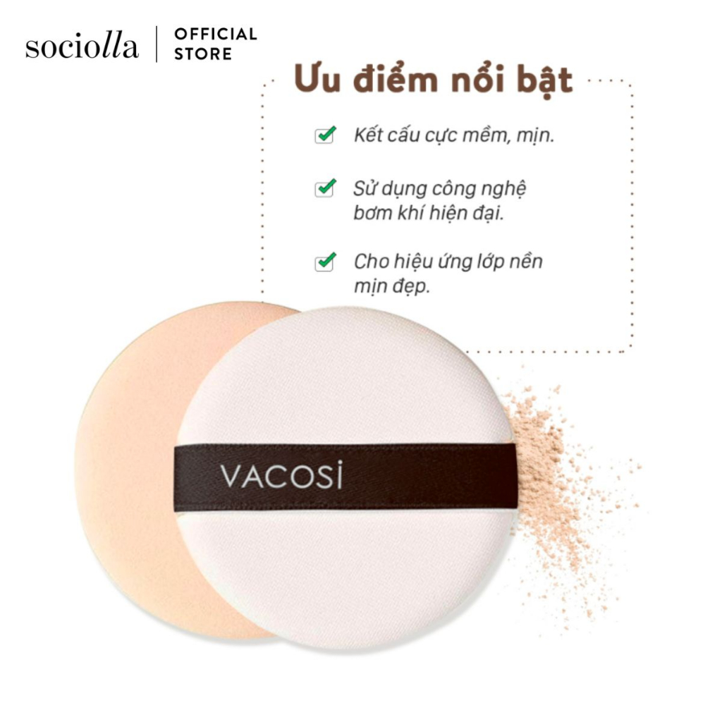 Bông Tán Nền Vacosi Air Fitting Cushion Puff
