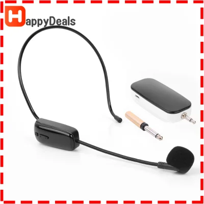 Happydeals UHF Headset Wireless Microphone with Receiver for Teaching Voice Amplifier