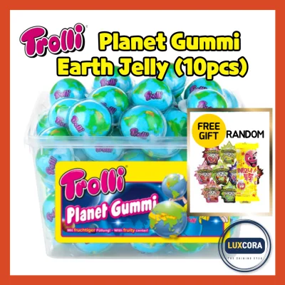 (ASMR) Trolli Planet Gummi Earth Jelly (10pcs) + Free Gift