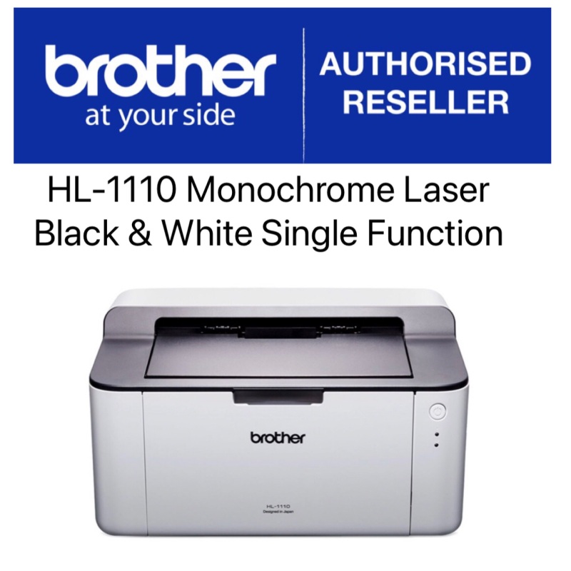 Brother HL-1110 Monochrome Laser Black & White single function Printer *Orderable Supplies TONER TN-1000 DRUM DR-1000* Singapore