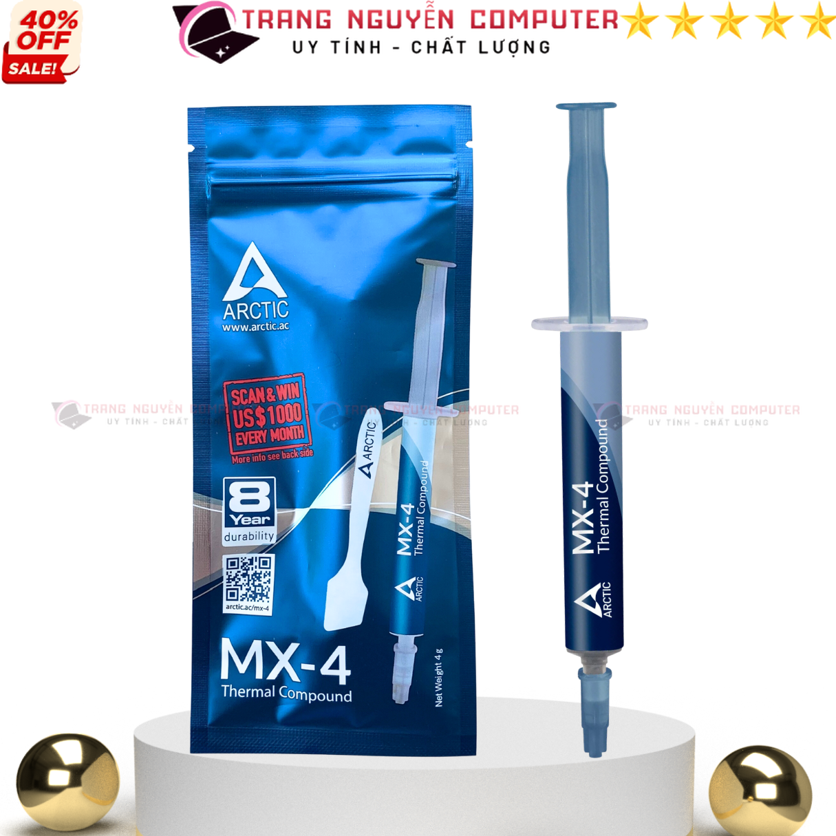 Keo tản nhiệt Arctic MX4 4g, keo tản nhiệt CPU - GPU