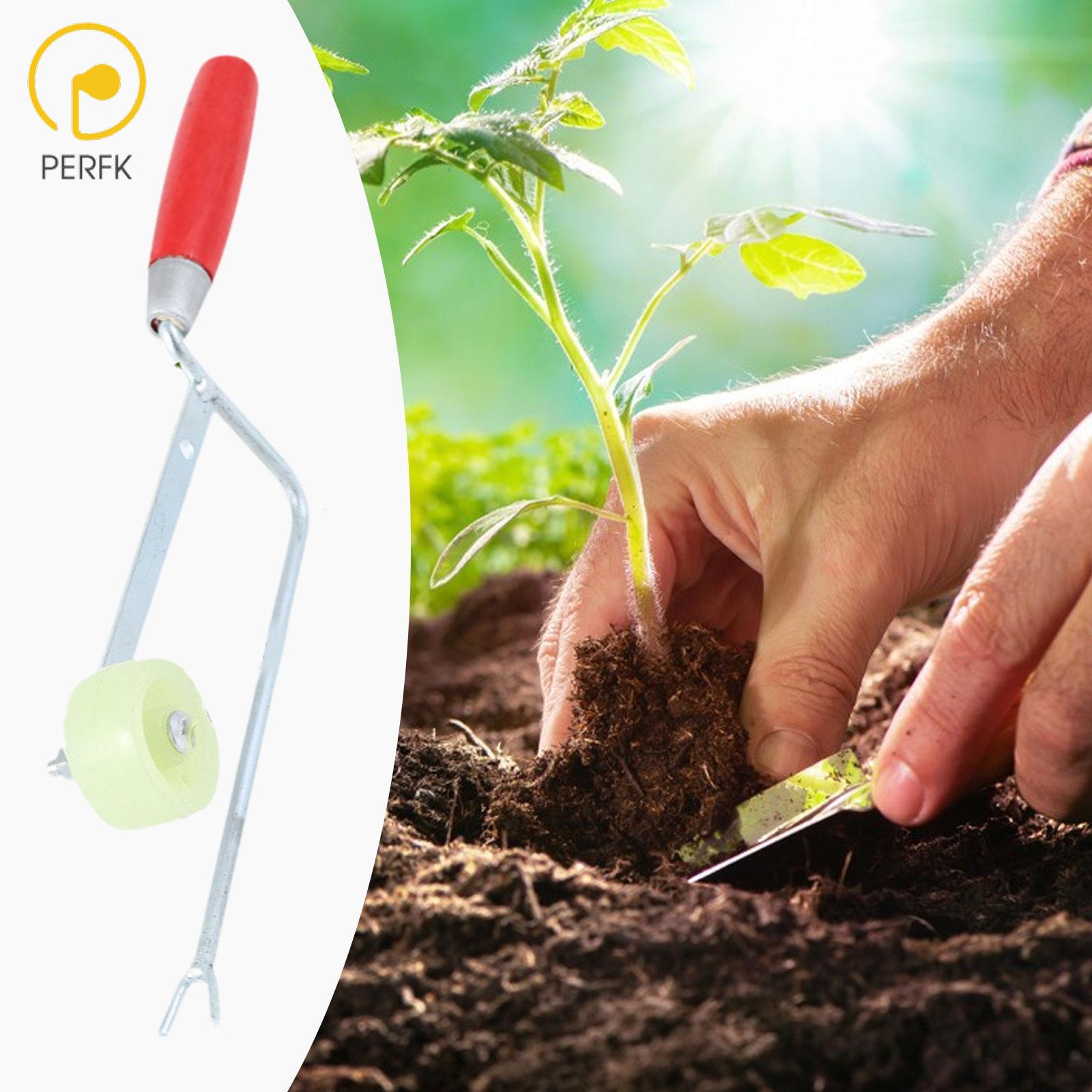 Perfk Seedling Transplanter Manual Heavy Duty Durability Professional Sturdy Practical Metal Garden Tool Planter Tool Seedling Plugger ราคา 48 บาท*ส่งฟรี