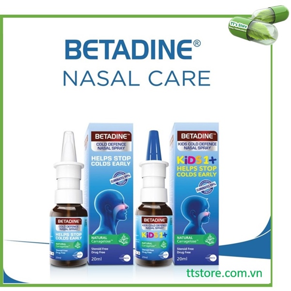 Xịt mũi Betadine Kids 1+ Nasal Spray giúp ngăn chặn các virus trên niêm