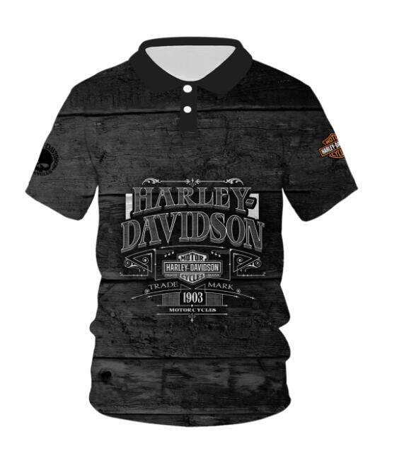 Harley Davidson Polo 3D Polo Shirt Harley Davidson Motorcycle Polo Shirt Premium - Razkacollection 073