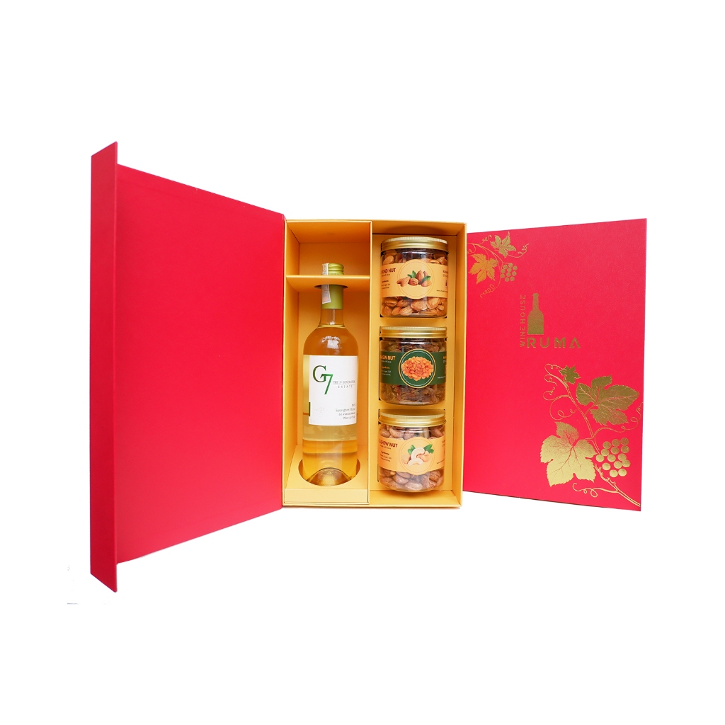 Set quà tặng doanh nghiệp Ruma vang trắng Chile G7 Sauvignon Blanc