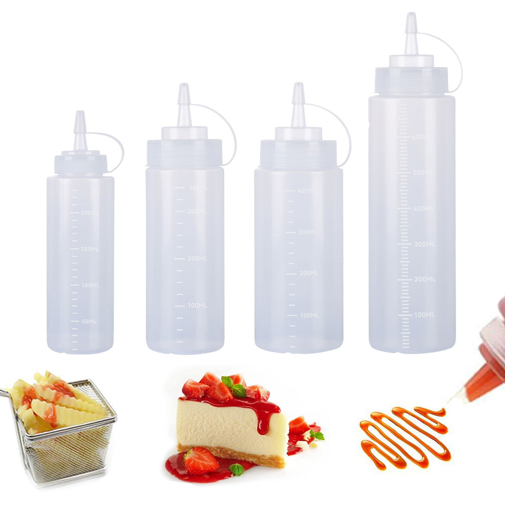 3 Pack Plastic Squeeze Bottles 8 oz Condiment Squeeze Bottle Multipurpose Squirt Bottles for Ketchup Oil Jam BBQ Sauce Dressing Grilling Crafts Syrup Dispensers