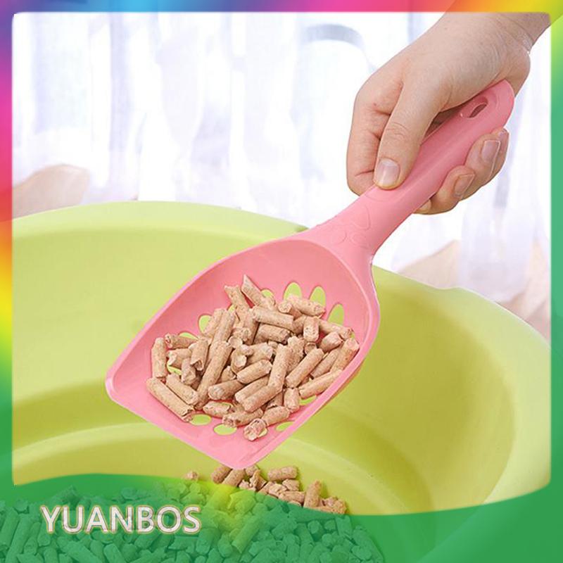 YUANBOS Xẻng xúc rác cho chó mèo Mèo mèo xẻng xúc phân cát chất thải thức ăn khô bằng nhựa