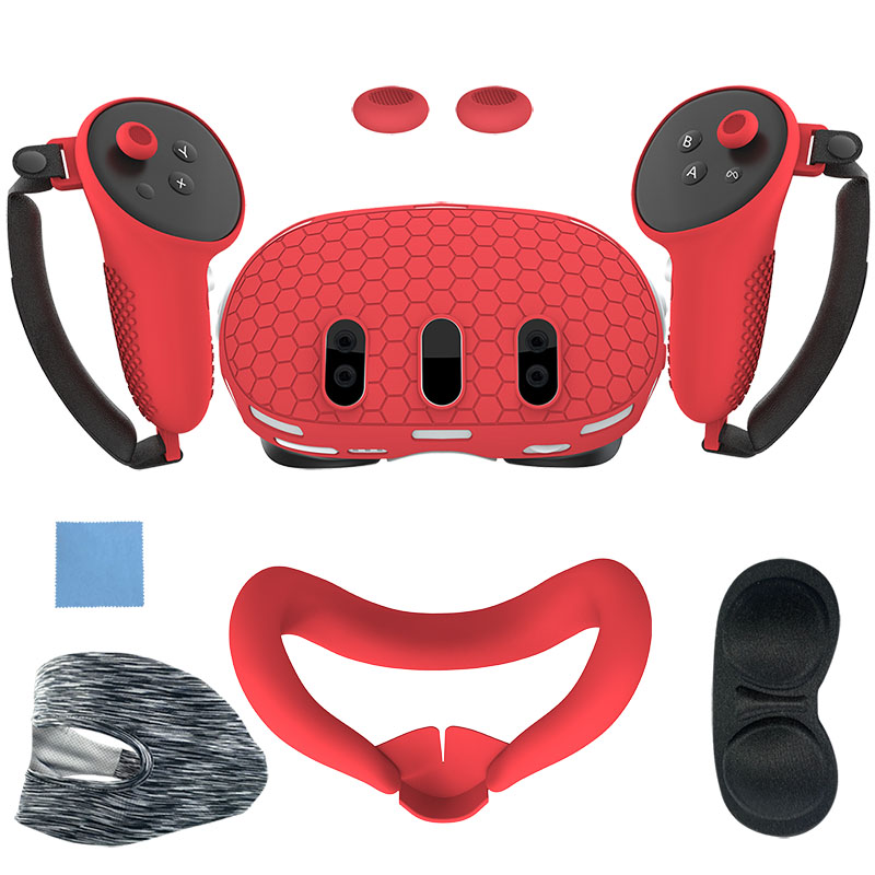 Ống kính bảo vệ bìa cho Meta Quest 3 thay thế chống rò rỉ miếng đệm phần mũi VR phụ kiện 7-Bộ chi tiết VR Shell Bìa