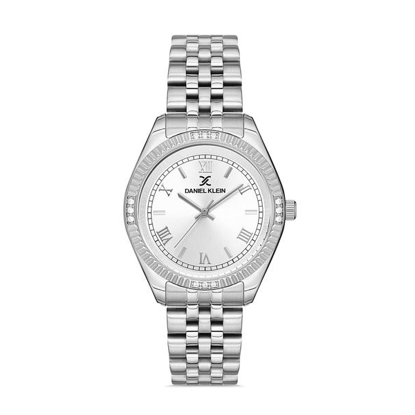 Đồng hồ nữ Daniel Klein Watch DK.1.12802 mặt nhỏ đính đá kính cường lực chống nước dây thép đeo tay cao cấp chính hãng