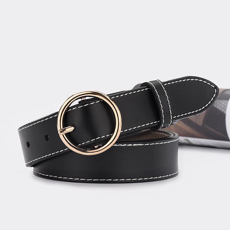 Ladies Belt leisure wide Kraft leather belt retro decoration Jeans Belt
