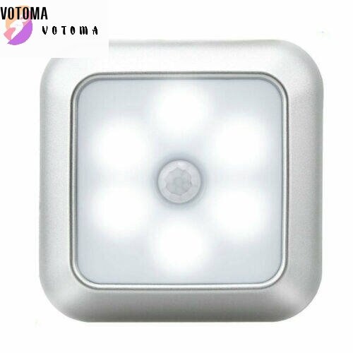 Ohof9071 1 cái 6 đèn led ban đêm, đèn không dây cảm biến chuyển động gắn tường tủ quần áo cầu thang