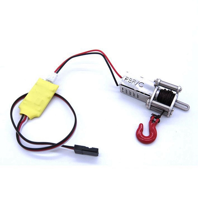 Metal Automatic Simulated Winch with 3CH Receiver Cable for B14 B24 B16 B36 C14 C24 C34 MN D90 MN99S RC Car Parts