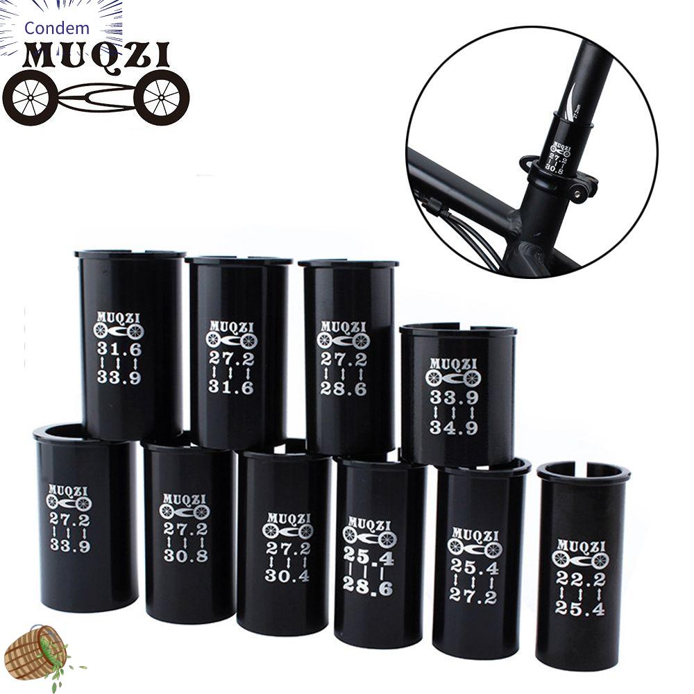 CONDEM 1pc Màu đen Điều chỉnh Đường kính 27,2 Xe đạp leo núi Giảm bộ điều hợp tay áo Cột an toàn cho xe đạp đường bộ Ống đăng chỗ ngồi Bộ giảm cột an toàn