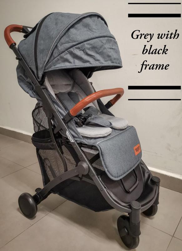 Keenz Air Plus Strongest Compact Stroller (Grey Fabric with Black Frame) - Designed and Engineered in Korea & Germany Singapore