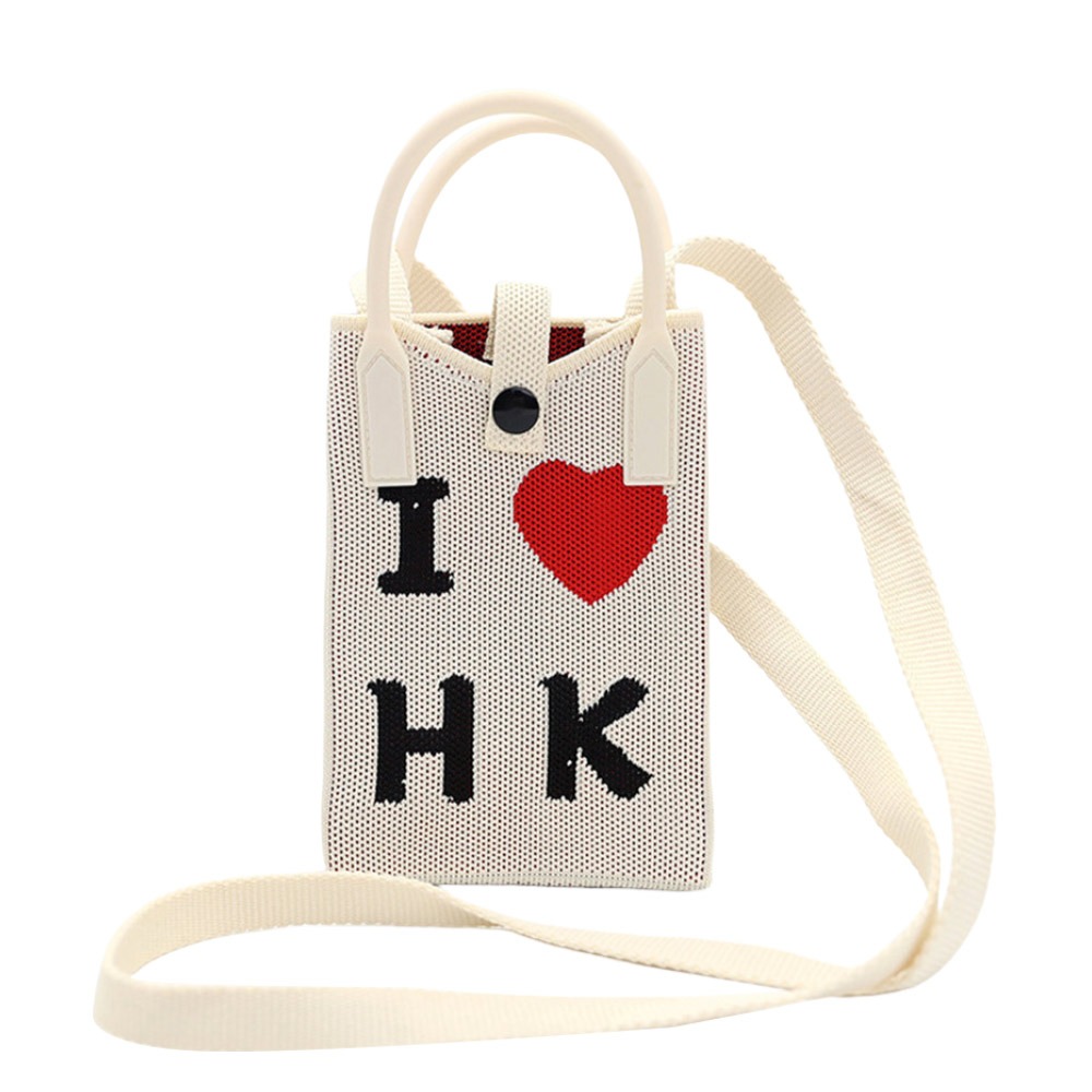 HUISHU Mini Túi đựng điện thoại di động dệt  Hoạt hình Sức chứa lớn Túi xách dệt  Ngọt ngào Túi đeo vai - 6