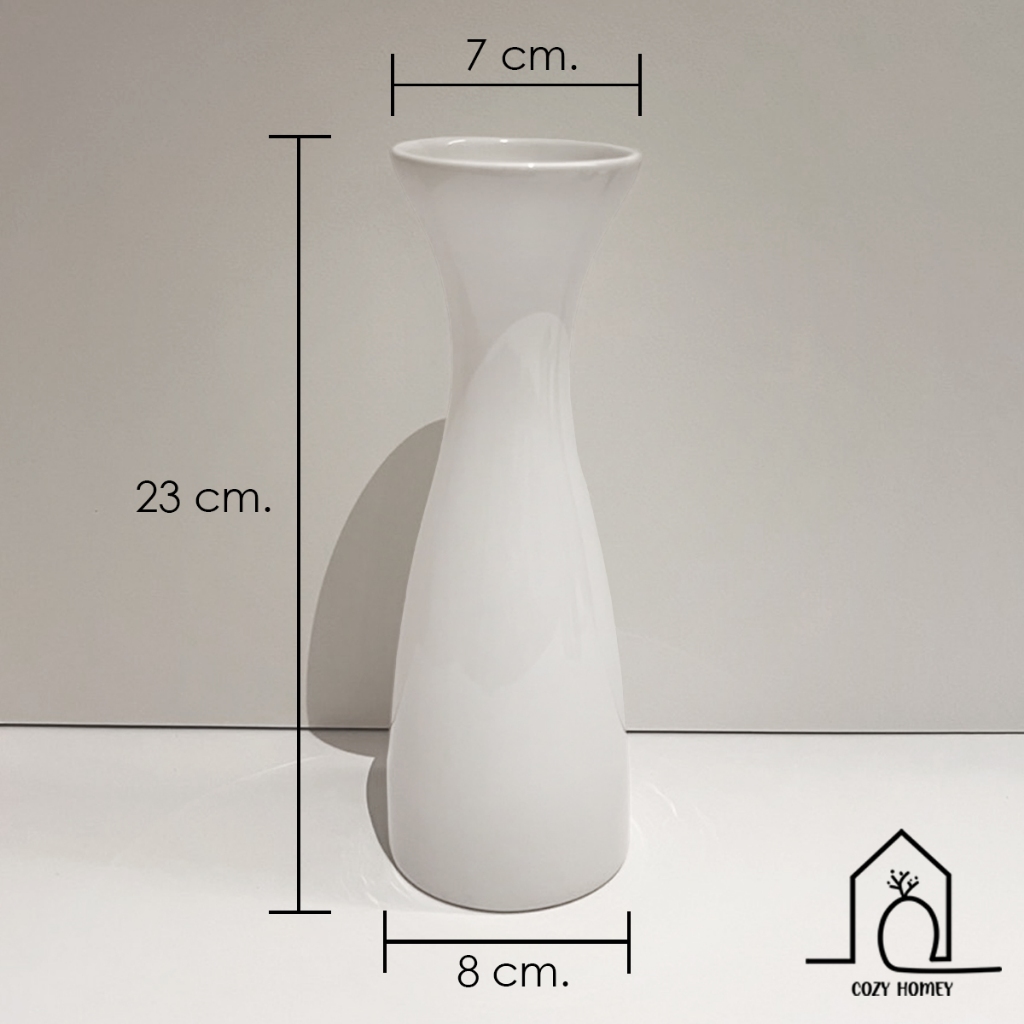 แจกันเซรามิกทรงสูง ขนาดใหญ่ ตกแต่งบ้าน | Large Tall Ceramic Vase - Cozy Homey