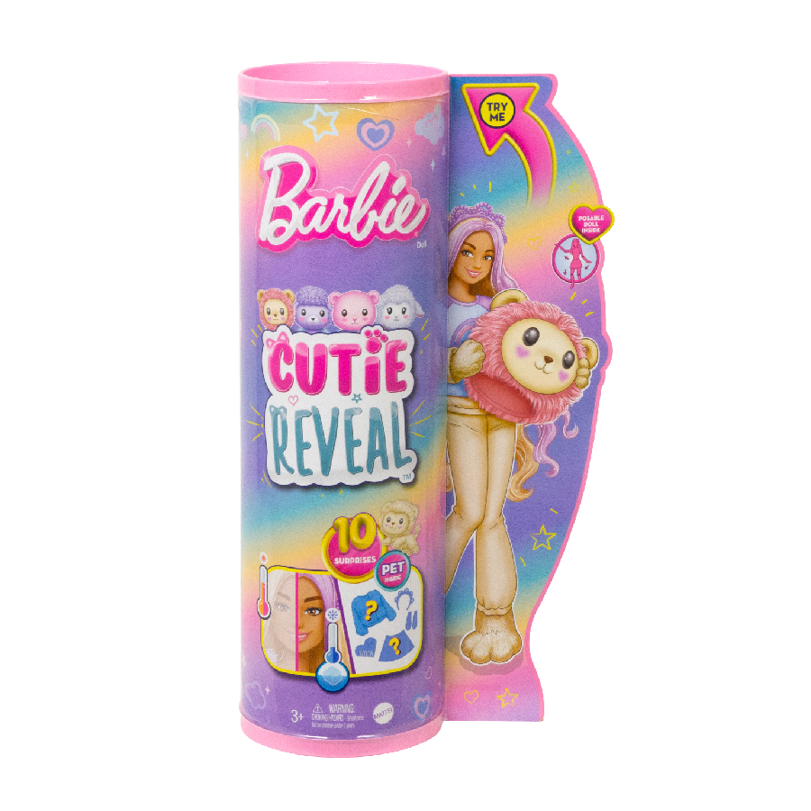 Đồ Chơi Búp Bê Barbie Cutie Reveal - Lion BARBIE HKR06 HKR02