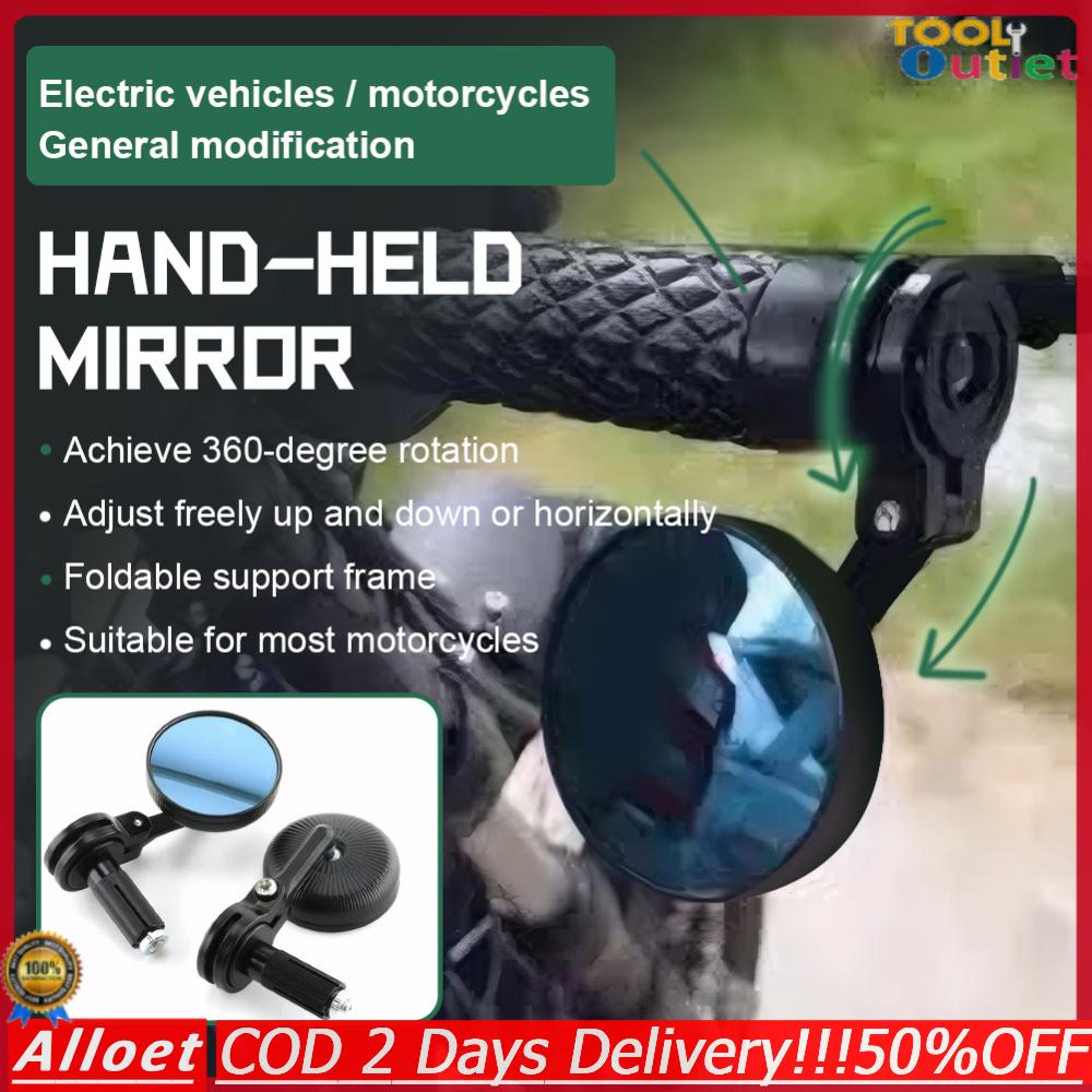 [ToolOutlet]Round 7/8 Motorcycle Bar End Mirror Motorcycle Handle Bar End Rearview Mirrors for Harley Suzuki Honda Kawasaki Cruiser ราคา 269 บาท*ส่งฟรี