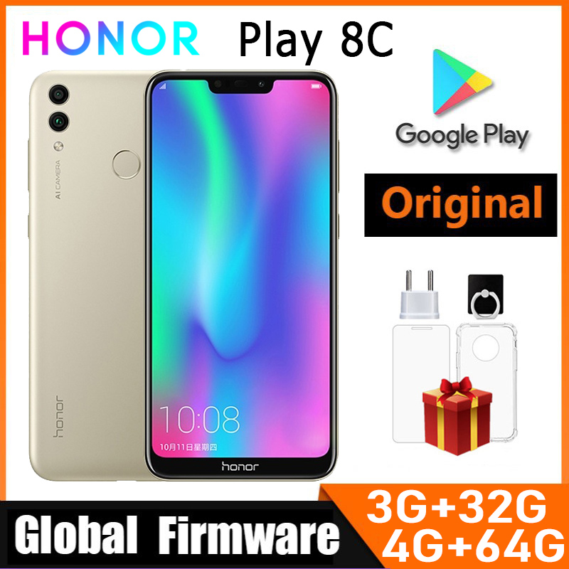 Used Phone HONOR Play 8C Smartphone Global Firmware CPU Qualcomm Snapdragon 632 Rear camera 13MP 6.26 inches 4000 mAh used phone ราคา 2,044 บาท*ส่งฟรี