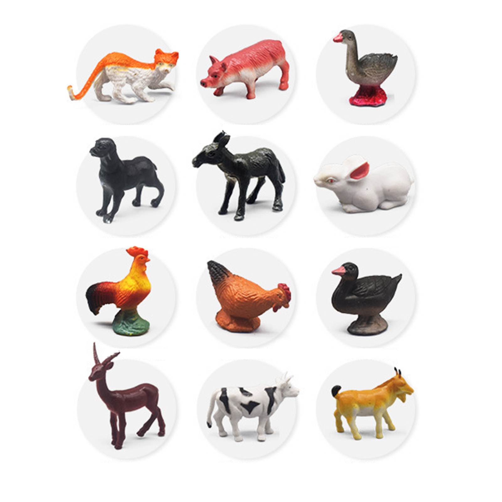 UHH 12Pcs Animal Models Vivid High Simulation Collectible Realistic Clear Texture Decorate Eco-Friendly Luminous Mini Dinosaur Toys Kid Gift 12Pcs Functional Figure