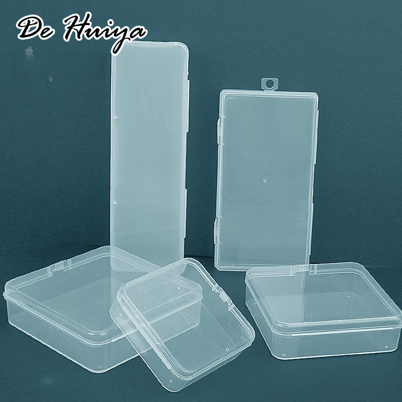 DEHUIYA [Lsha] PP กล่องสี่เหลี่ยมพรุนพลิกกล่องเก็บสี่เหลี่ยมปกรอบกล่องเครื่องมือใหม่ packag องค์กรผลิตภัณฑ์ ราคา 9 บาท*ส่งฟรี