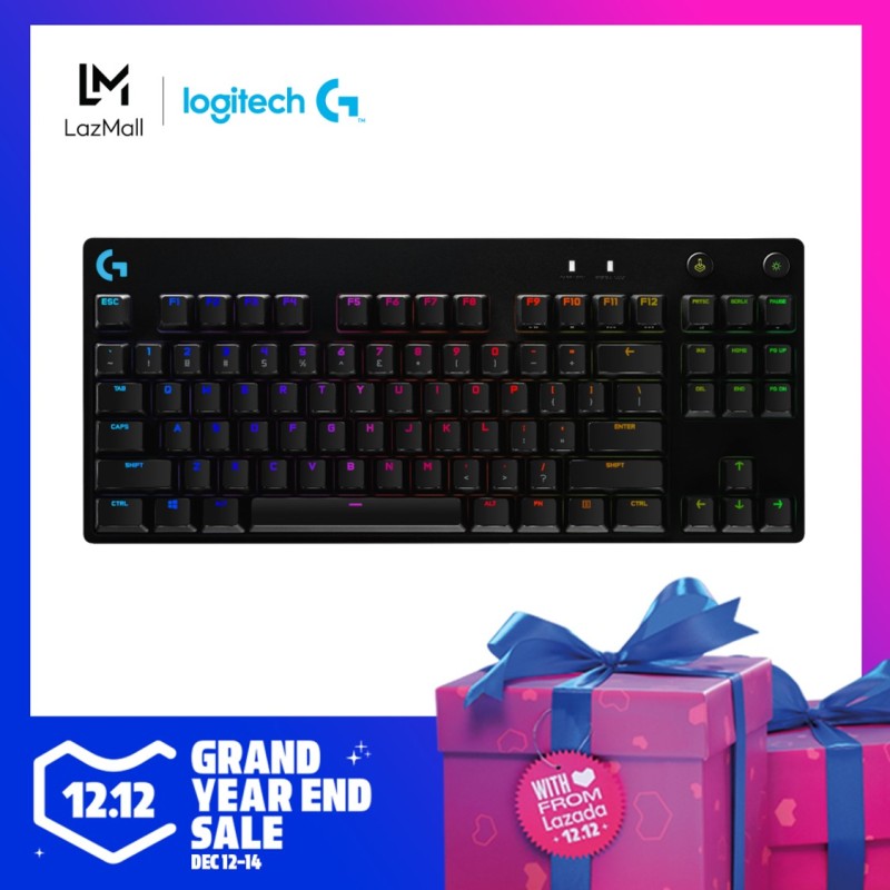 Logitech G Pro X Mechanical RGB Gaming Keyboard with Swappable Switches (Comes with GX Blue Clicky Switches) #LogitechGamingMegaSale Singapore