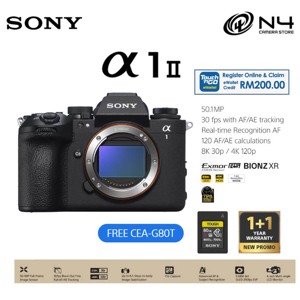 SONY A1II flagship for professionals Mirrorless Camera - Jenama Sony Harga 29,299 Ringgit*Penghantaran Percuma