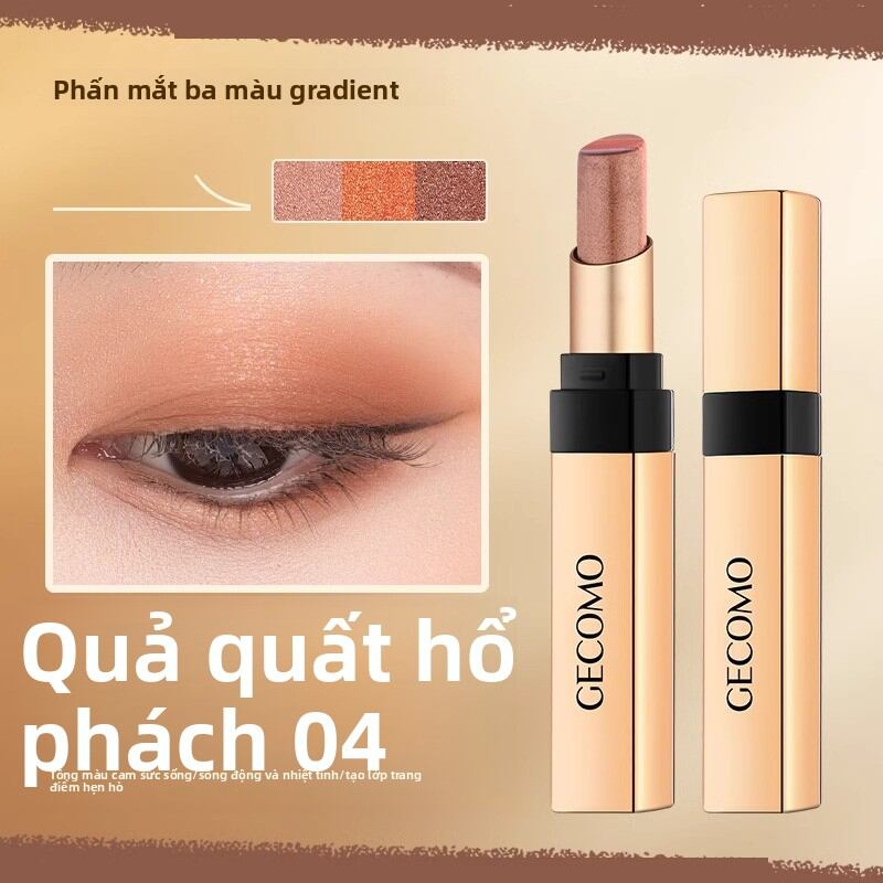 Phúc Chu Án Vân |   Phấn mắt dạng thỏi một nét dành cho người mới bắt đầu, chống thấm nước, chống mồ hôi, ba tông màu đất. - 5