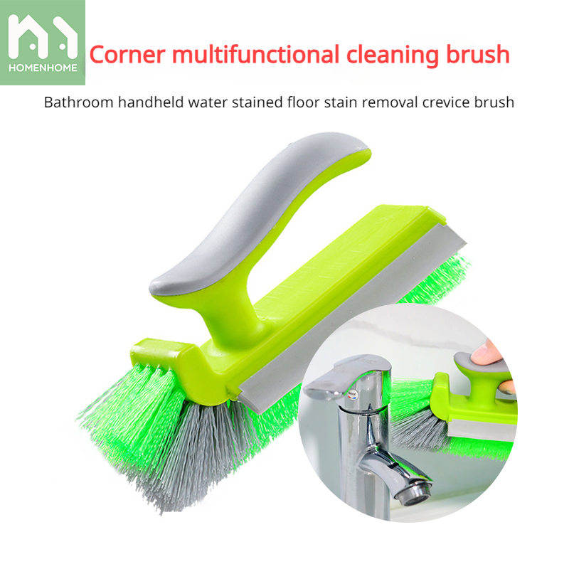 Homenhome Corner Multifunctional Cleaning Brush Bathroom Handheld Water Stained Floor Decontamination Seam Brush ราคา 61 บาท*ส่งฟรี