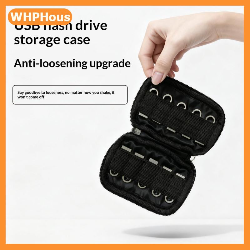 WHPHous USB แฟลชไดรฟ์เคสกระเป๋าเก็บของที่เก็บกระเป๋า USB แฟลชไดรฟ์อิเล็กทรอนิกส์อุปกรณ์จัดระเบียบสำหรับ USB แฟลชไดรฟ์ปากกา ราคา 76 บาท*ส่งฟรี