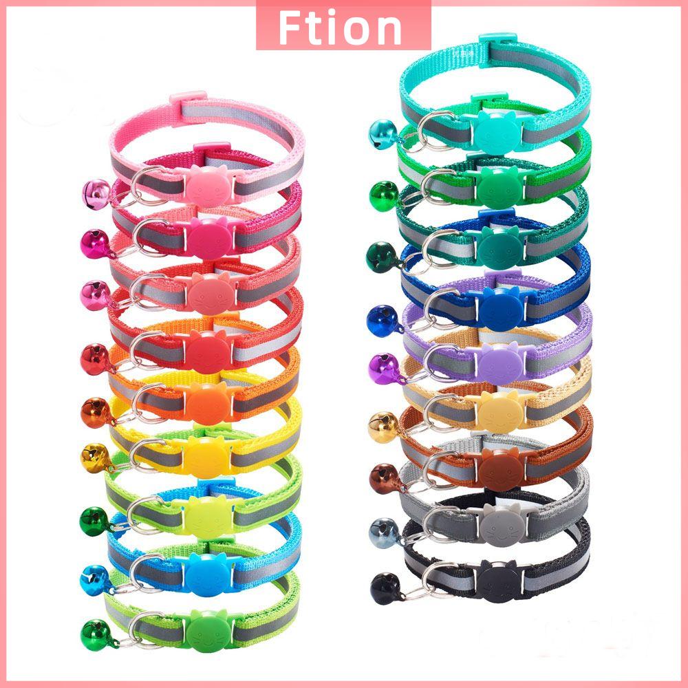 FTION Dây đeo cổ Với chuông Ly khai Cat Collar Phát hành nhanh chóng An toàn cho mèo con Phản chiếu