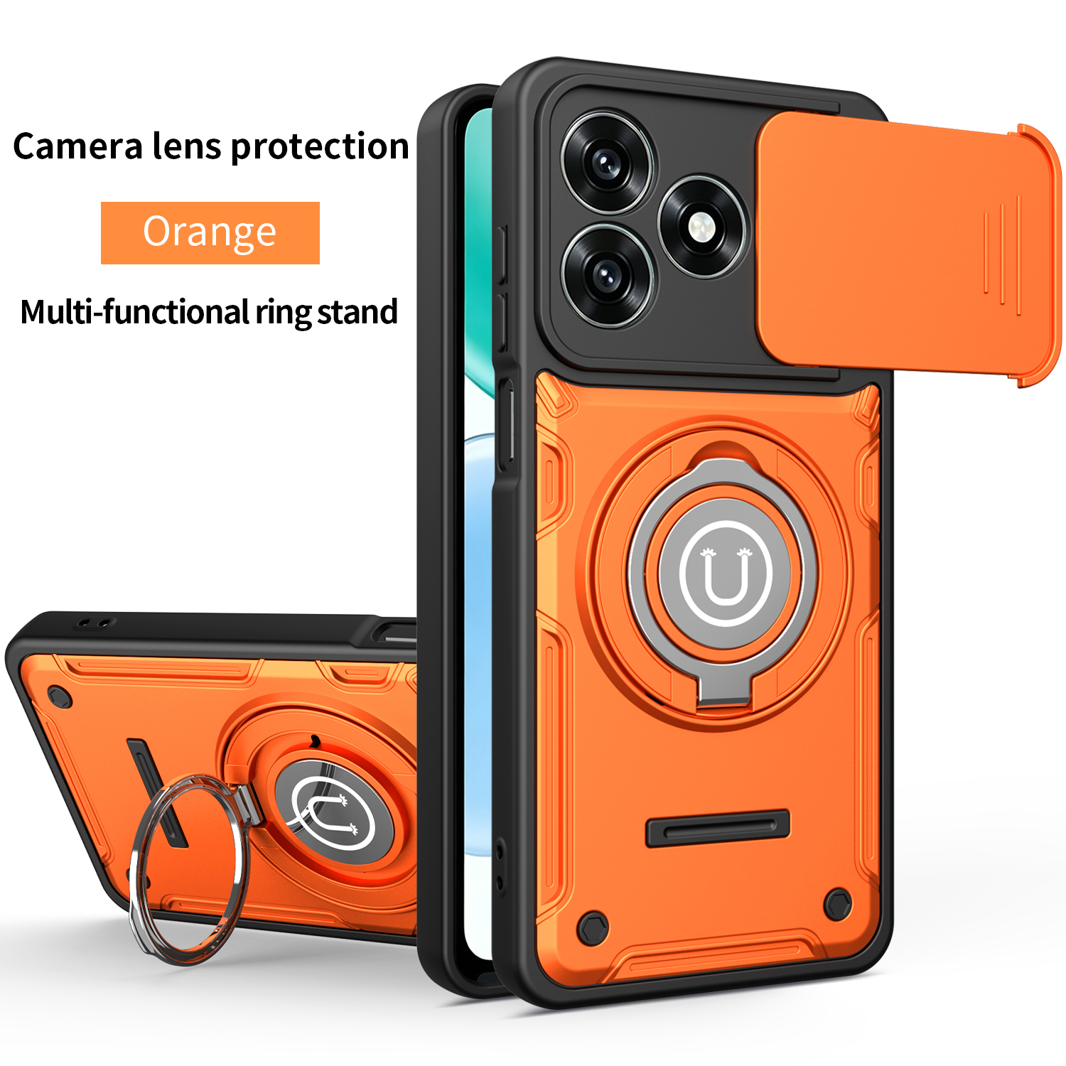 For Honor X5C Case Honor X5D Plus Cover x5d X5c + Magnetic Armor Shockproof Ring Holder Case Magsafe Wireless Charge Phone Cover - Image 4
