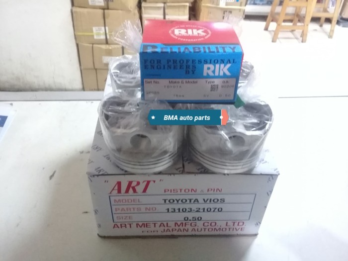 PISTON-RING PISTON SIZE 0.50 VIOS YARIS LIMO MADE IN JAPAN - SUKU CADANG MOBIL Harga 1,345,000 rupiah*Gratis Ongkir