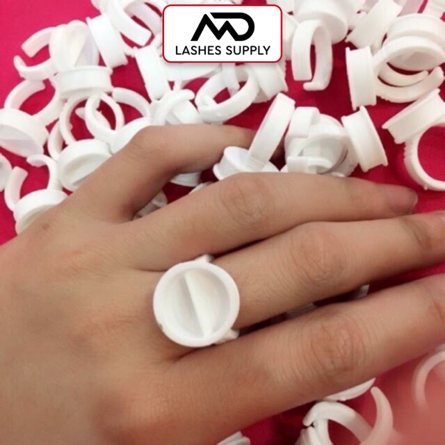 Nhẫn đựng keo nối mi 100 nút và 50 nút - dụng cụ nối mi