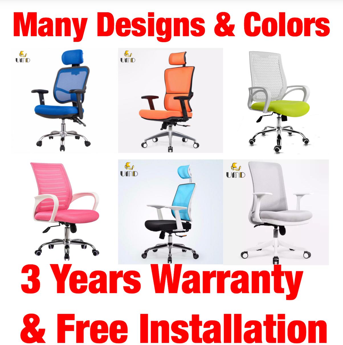 (Free Installation/3 Year Warranty) UMD ergonomic mesh office chair computer chair study chair typist chair (Many models to choose from) Singapore