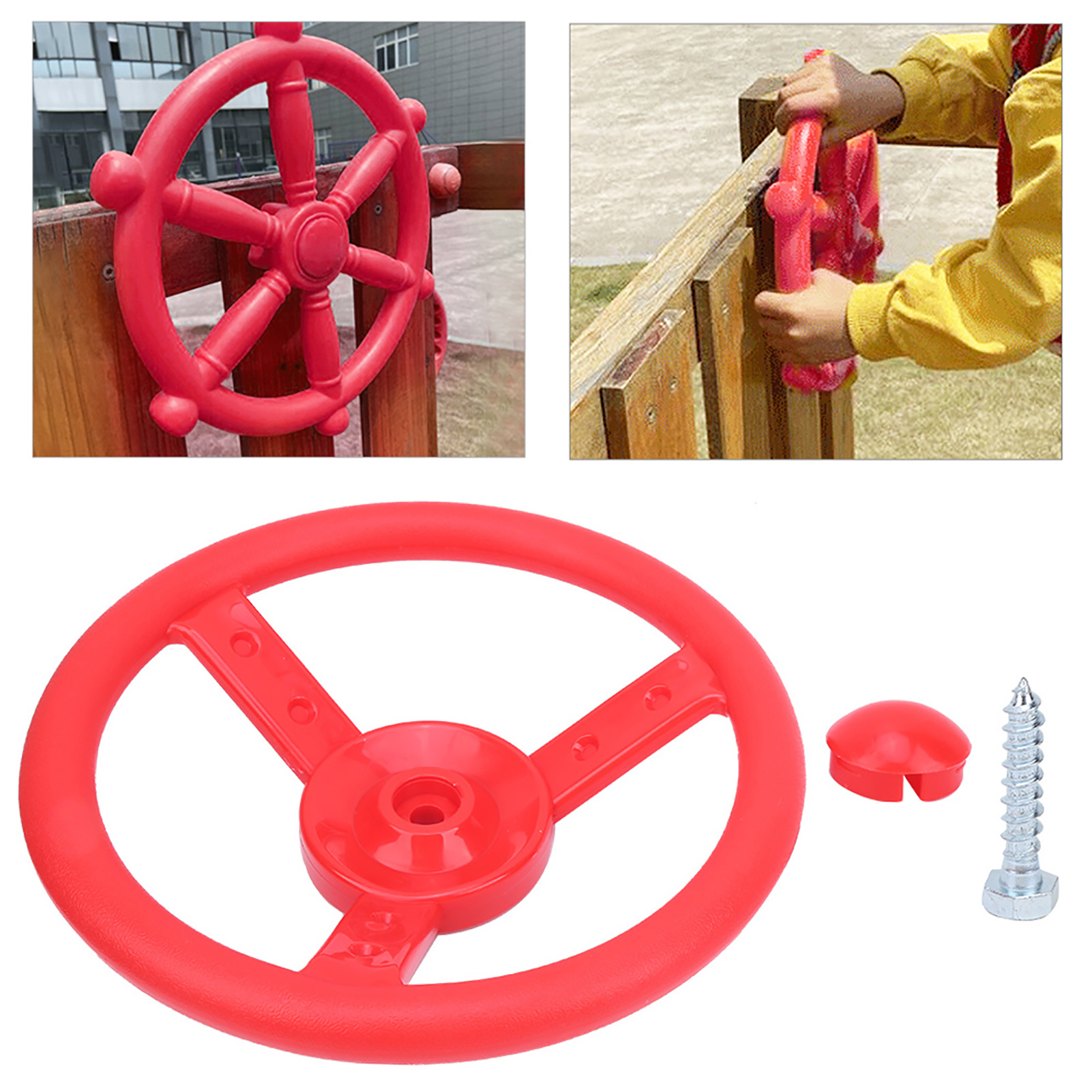 Bánh Lái xoay tự do xoay bánh lái nhỏ 26.5cm thay thế cho bộ nhún sân sau cho khung Bộ nhún xích đu bằng gỗ